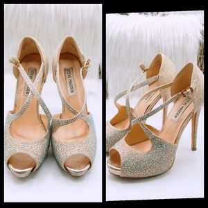 Steve Madden rhinestones platform heels